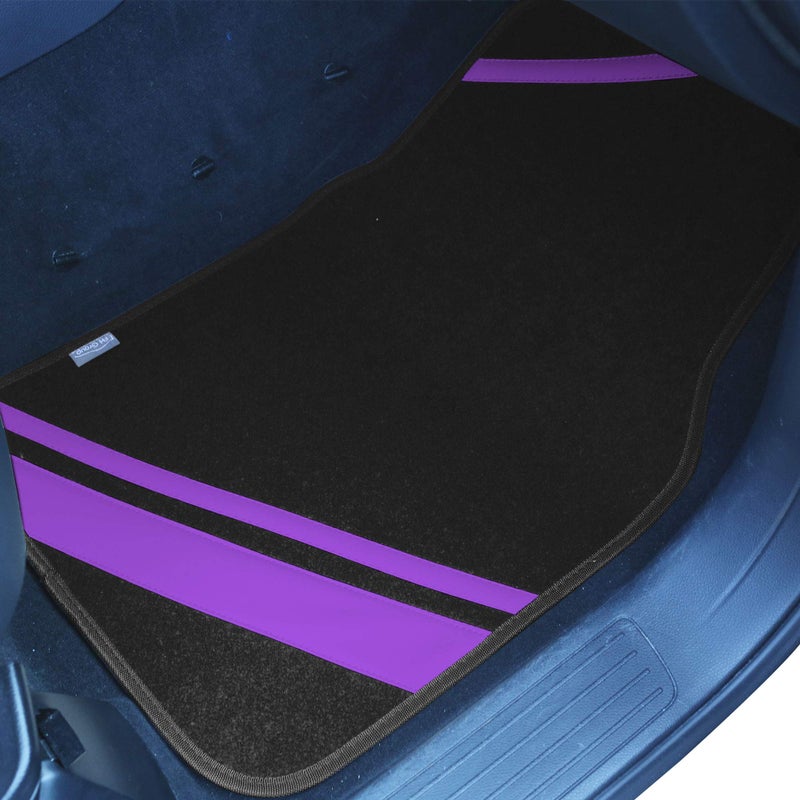 FH Group Car Floor Mats - Carpet Floor Mats for Cars, Universal Fit Automotive Floor Mats, All Purpose Car Floor Mats, Carpet Protector Mat for Most Sedan, SUV, Truck Floor Mats Purple - Image 3