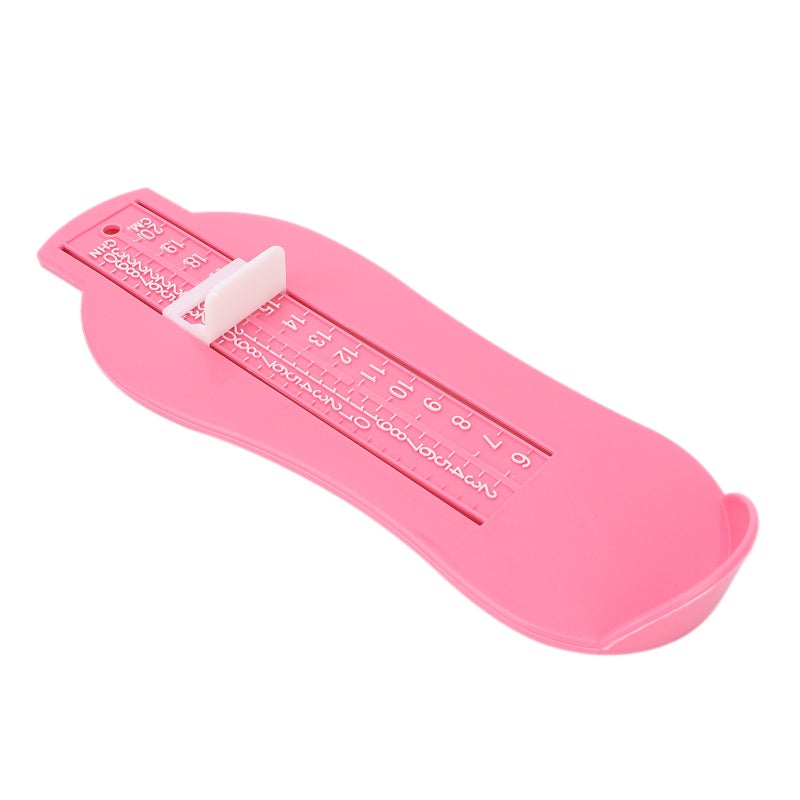 Baby Shoe Sizer: Pink High-Quality ABS Foot Measuring Device - Smooth Polished Non-Slip Heel Fixation Foot Measuring Tool for Baby And Kids Foot Measurement - Image 4