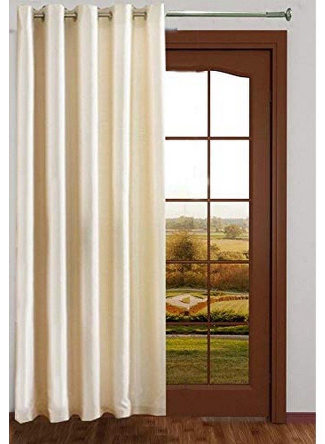 Exporthub Polyester & Polyester Blend Solid Grommet Eyelet Curtain for Door, 7 X 4 Feet, Cream, Pack of 1 (EHSPR499_74) - Image 1