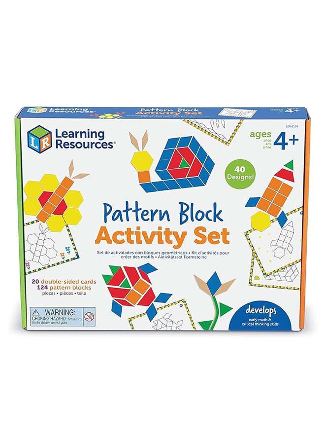 Learning Resources مجموعة نشاط كتل الأنماط (144 قطعة، كتل وبطاقات، للأعمار 4 سنوات فما فوق) - Image 1
