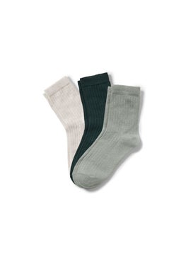 Tchibo Women 3 Pairs Plain Ankle Socks, Metallic  - Image 2