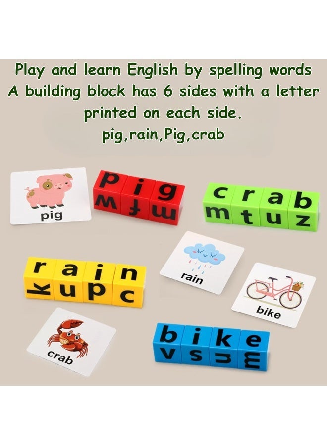 ARGT English Matching Letter Game for Kids – Educational Spelling & Sight Words Toy with Buzzer Bell – Montessori Phonics Learning Activity – 2 in 1 Alphabet Board Game - Image 3