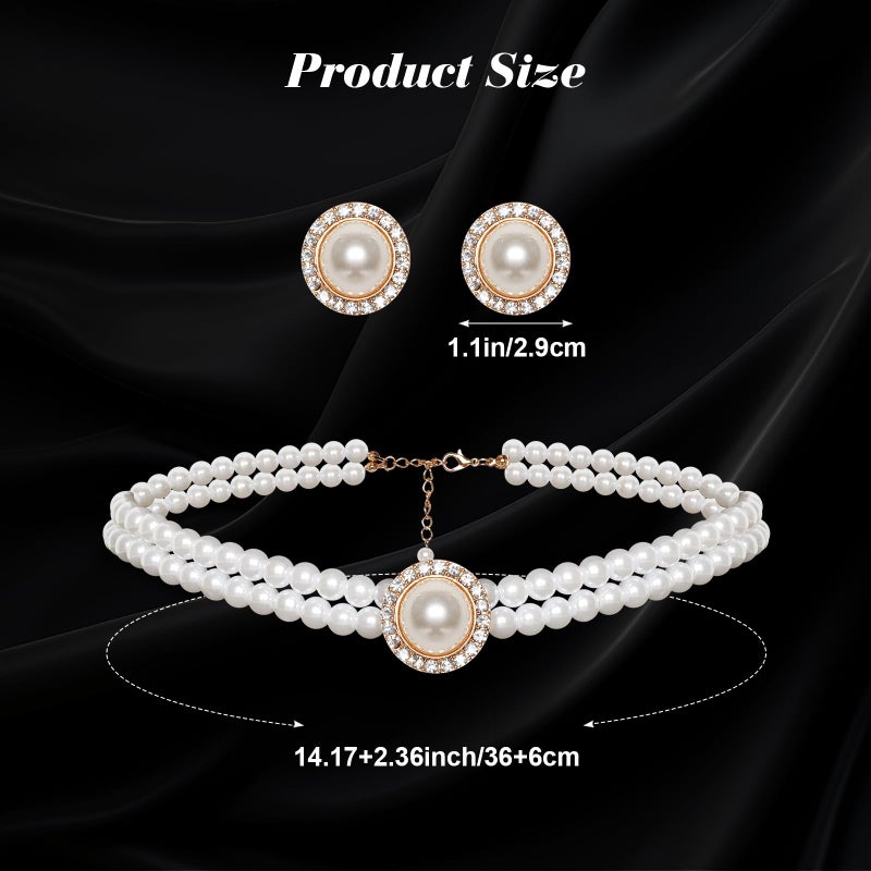 Heliltd 4Pcs Tea Party Fascinator Hat for Women Flower Fascinators for Women Feather Hat Lace Glove Pearl Jewelry Set - Image 3