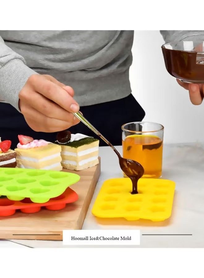 Goolsky قوالب شوكولاتة 4 قطع بأشكال مختلفة، قوالب مكعبات الثلج - Image 5