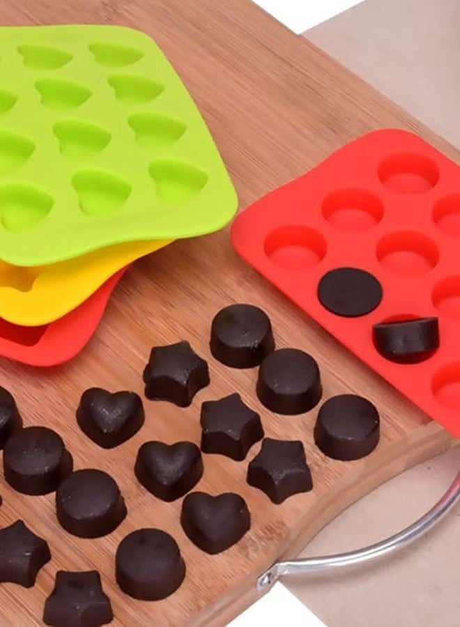 Goolsky قوالب شوكولاتة 4 قطع بأشكال مختلفة، قوالب مكعبات الثلج - Image 2