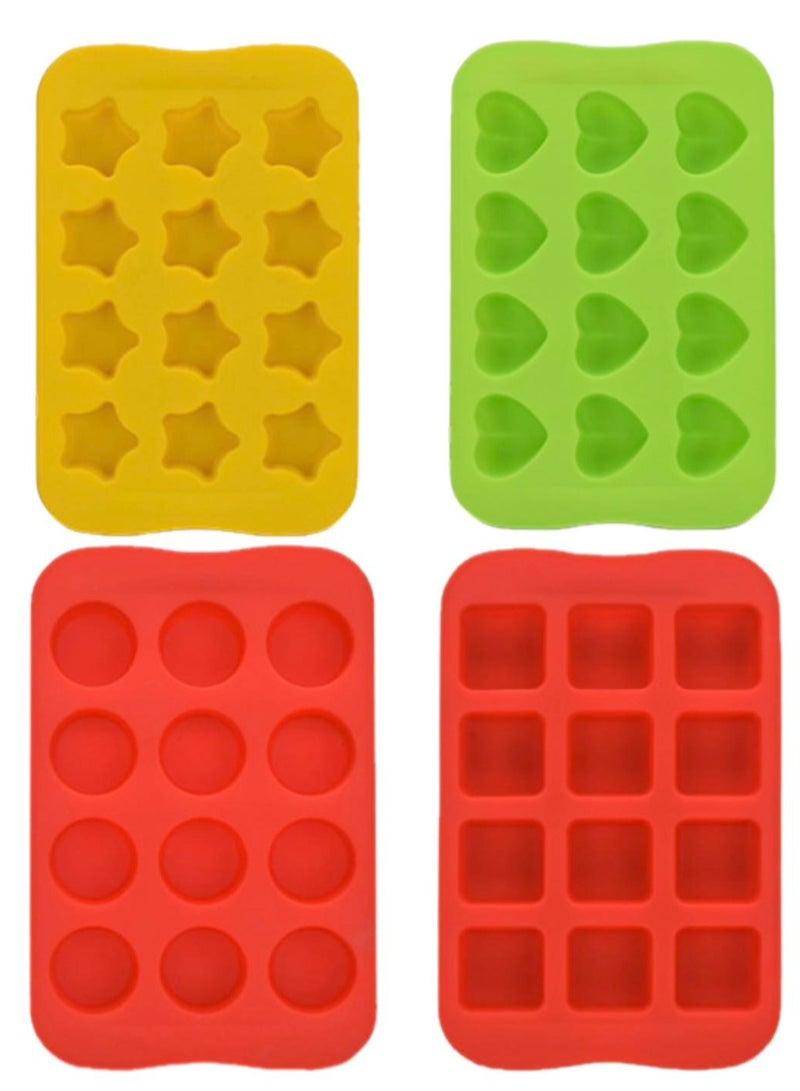 Goolsky قوالب شوكولاتة 4 قطع بأشكال مختلفة، قوالب مكعبات الثلج - Image 1