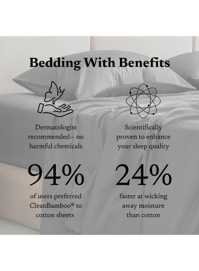 Bamboo Pillowcases from ettitude’s, Includes 2 Pillowcases with Envelope Closure, Plant-Based 100% Bamboo Lyocell, Silky-Soft Protection for Skin & Hair, Breathable & Cooling (Gray) - Image 3