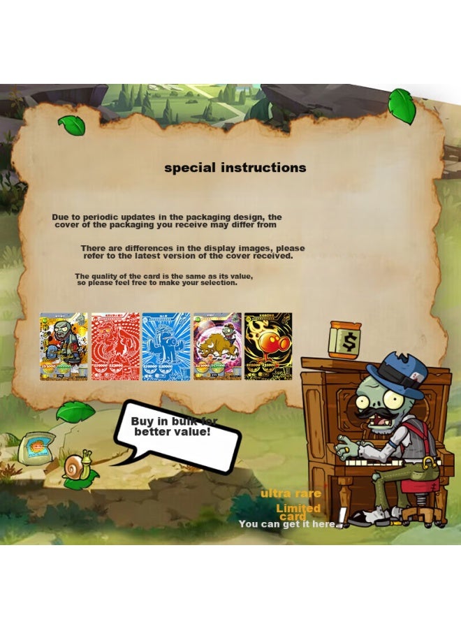 Qiji Plants Vs. Zombies Card Game 2nd Edition Classic Version Ar Battle Cards, Limited Edition Cards, Children's Toy Gift - Image 3