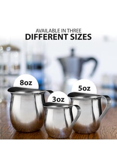 EHOMEA2Z eHomeA2Z Stainless Steel Bell Creamer Espresso Shot Frothing Pitcher Cup Latte Art 2 3 Oz  - Image 3