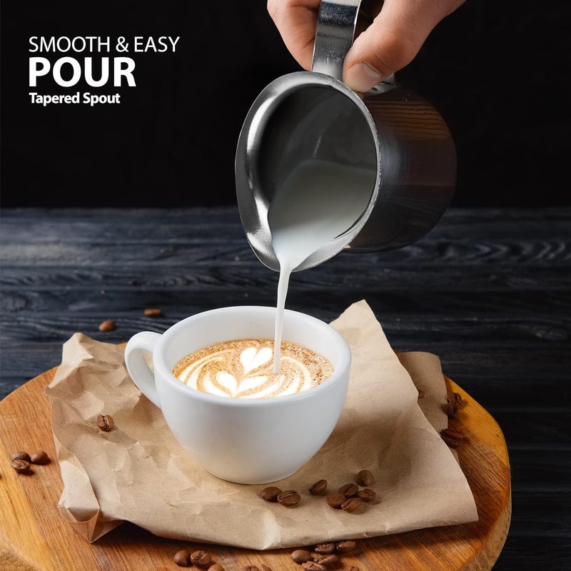 eHomeA2Z Stainless Steel Bell Creamer Espresso Shot Frothing Pitcher Cup Latte Art 2 3 Oz - Image 2