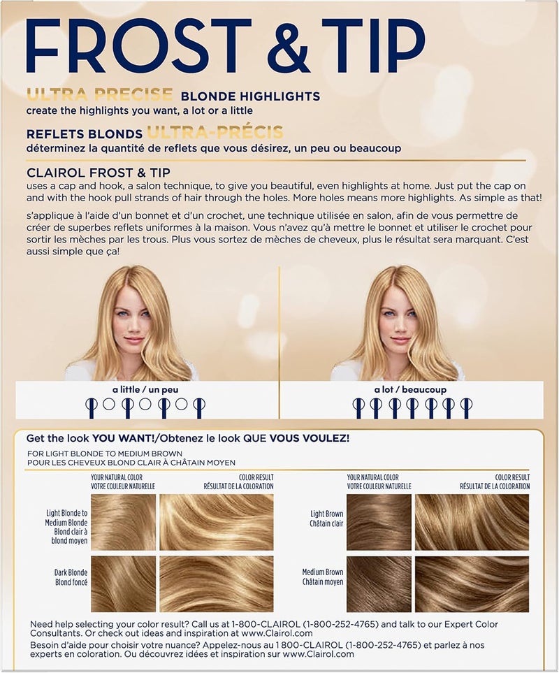 Clairol Nice n Easy Frost & Tip Original Precision Blond Highlights Hair Color Kit - Pack of 3 for Light Blond to Medium Brown Hair - Image 2