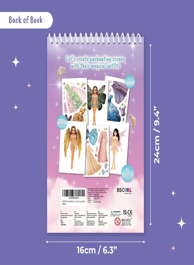 BSCOOL Sticker Dress up Fairies and Angels. Sticker Activity Book for Kids, Learn to Dress up Fairies and Angels with Guide for Kids 5 and up. Girls Fashion Paper Dolls - Image 2