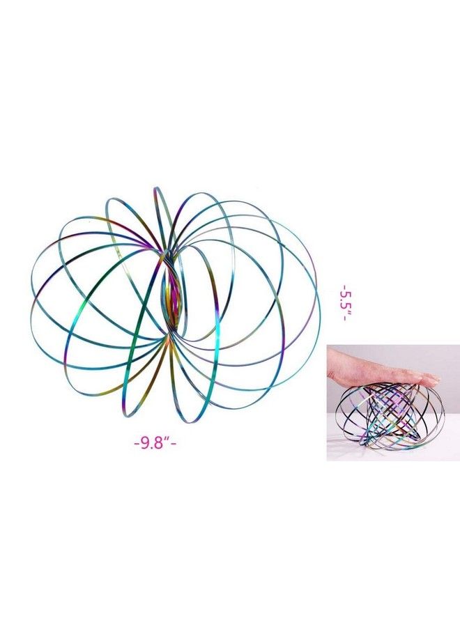 FOBU Flow Ring Arm Magic Spring Arm Flow Rings Sculpture Ring Colored Magic Kinetic Spring Interactive Stress Relief Rings Festival Accessories (Pack Of 6)  - Image 4