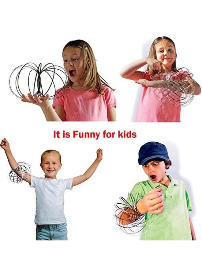 FOBU Flow Ring Arm Magic Spring Arm Flow Rings Sculpture Ring Colored Magic Kinetic Spring Interactive Stress Relief Rings Festival Accessories (Pack Of 6)  - Image 5