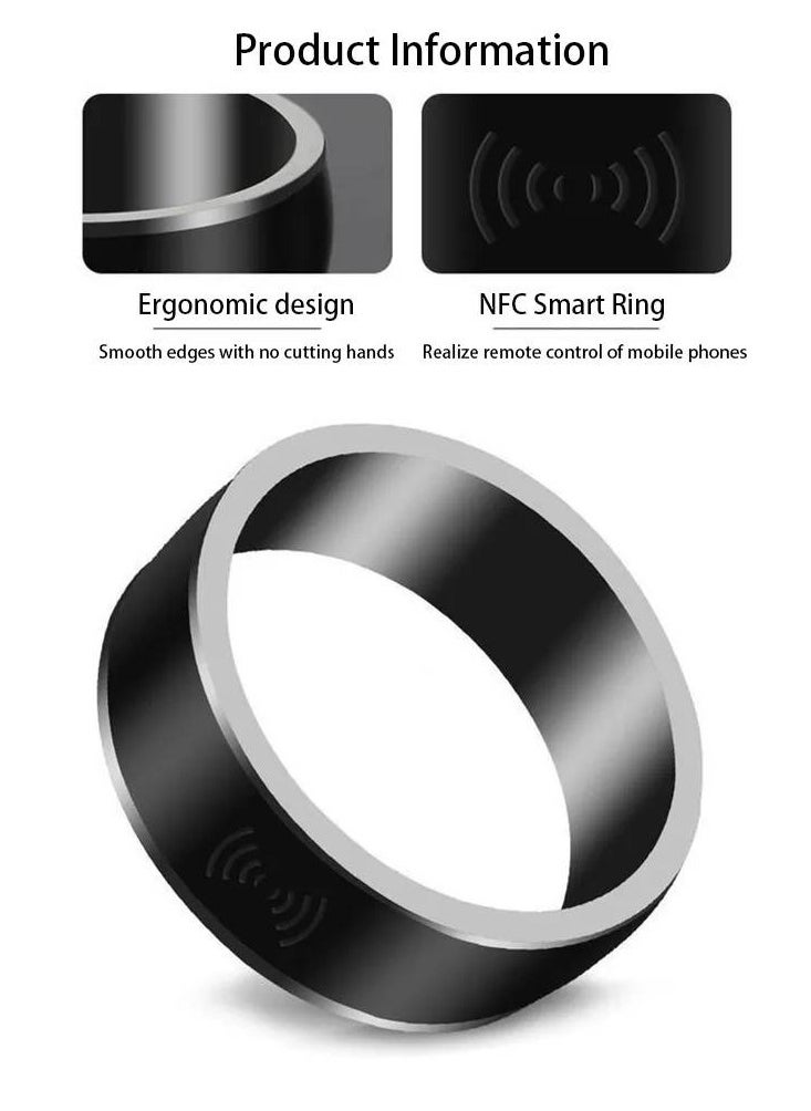 NFC Smart Ring Electronic Bluetooth Ring Solar Ring Multifunctional IC/ID Rewritable Analog Access Card Tag Key Ip68 Waterproof  - Image 2