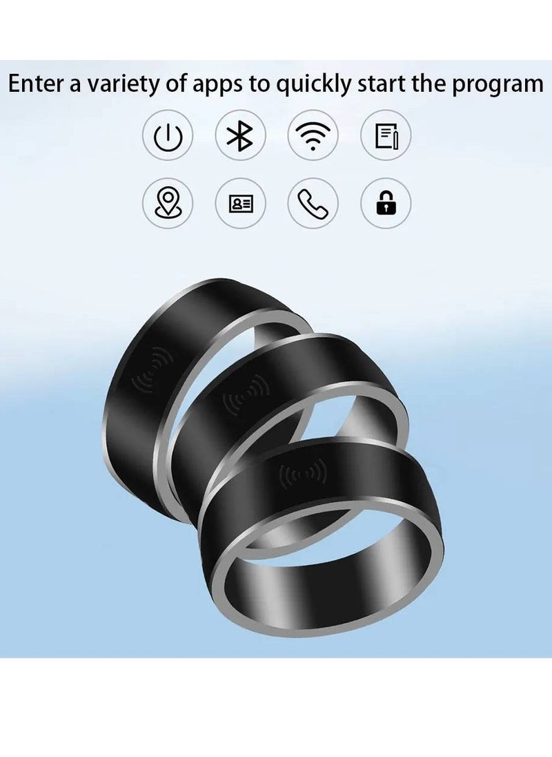 NFC Smart Ring Electronic Bluetooth Ring Solar Ring Multifunctional IC/ID Rewritable Analog Access Card Tag Key Ip68 Waterproof  - Image 5