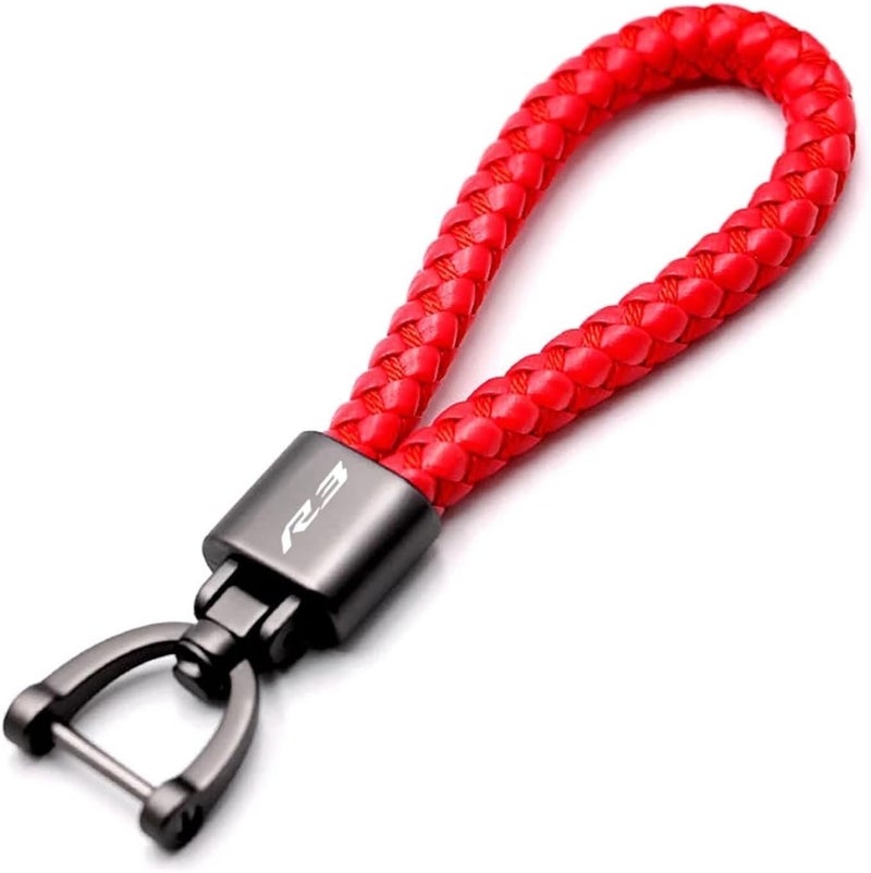 Compatible With Yamaha YZF R3 R6 Yzfr3 Yzfr6 Modified Key Cover Case Shell Protection Keychain Key Chain CNC Aluminum Motorcycle Accessories(R3 Keychain Red) - Image 1