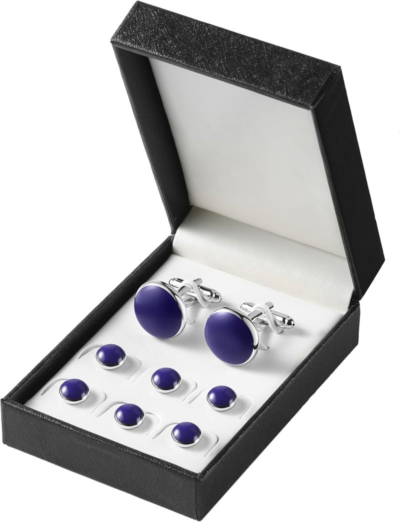 Zealmer 316L Stainless Steel Cufflinks Shirt Studs Business Wedding Gifts for Men - Image 2