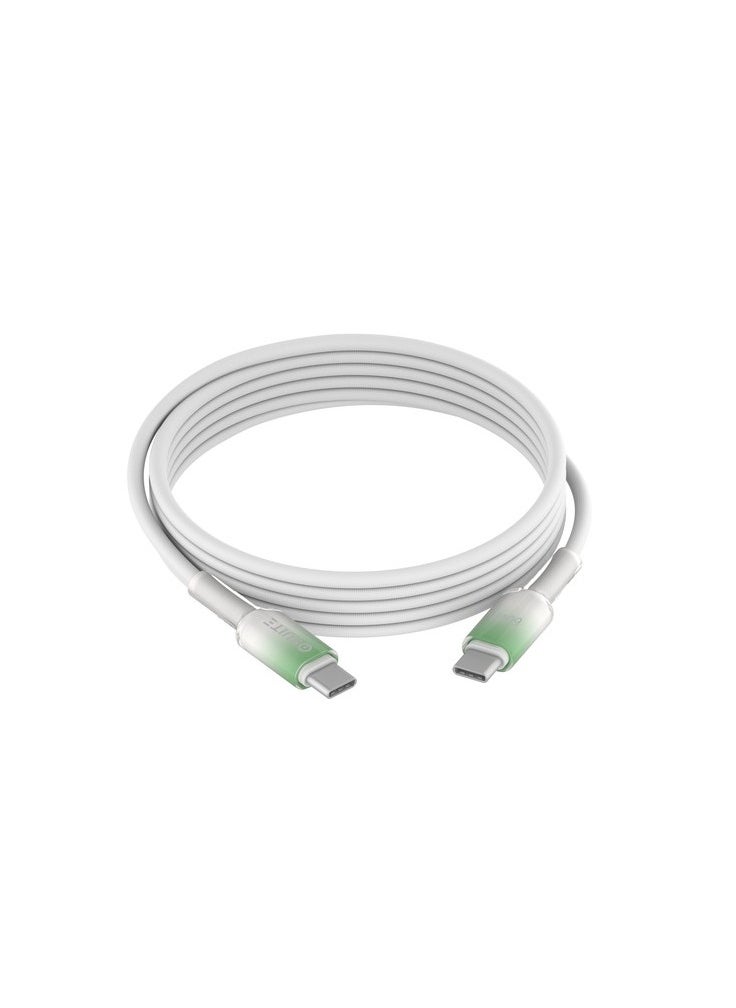 iOsuite PVC housing (USB-C) TO (USB-C) Gradient Clear Cable - 60W - 1.2M - White - DC23A  - Image 3