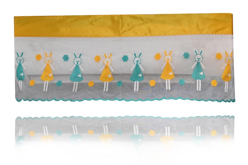 Star Weaves Air Conditioner Cover for 1.5 Ton Split AC ( 110x30x20 CM ) Dust Proof Washable AC Cover for All Season | Open Type Running Mode AC Cover (Yellow Doll), Polyester - Image 2