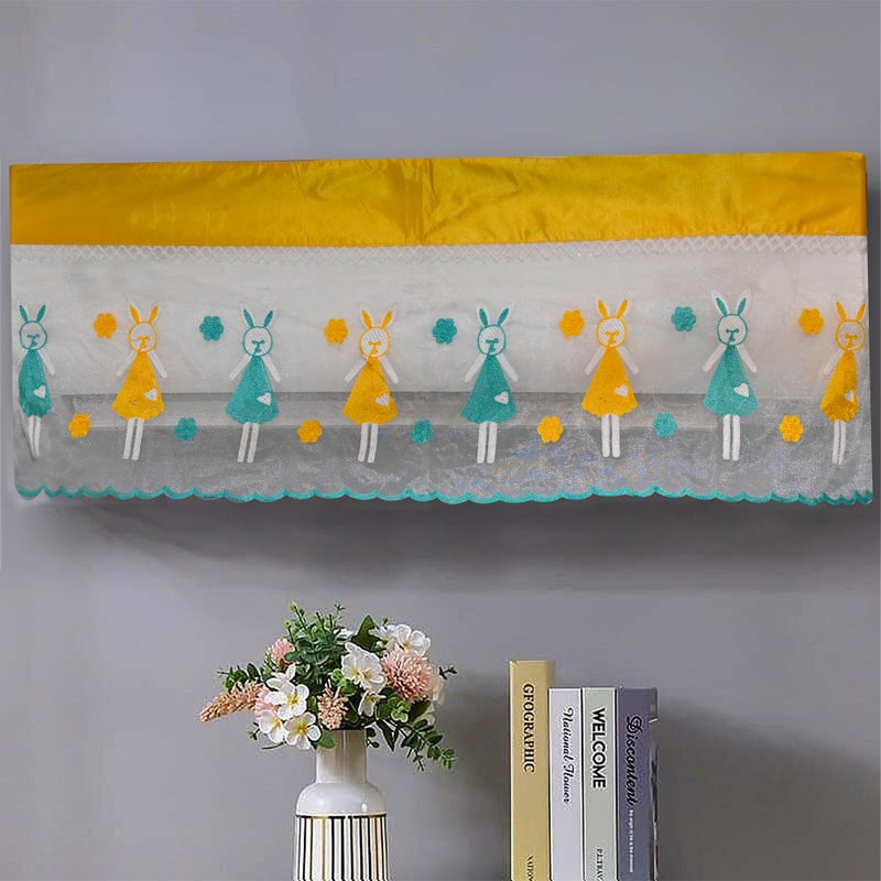 Star Weaves Air Conditioner Cover for 1.5 Ton Split AC ( 110x30x20 CM ) Dust Proof Washable AC Cover for All Season | Open Type Running Mode AC Cover (Yellow Doll), Polyester - Image 5