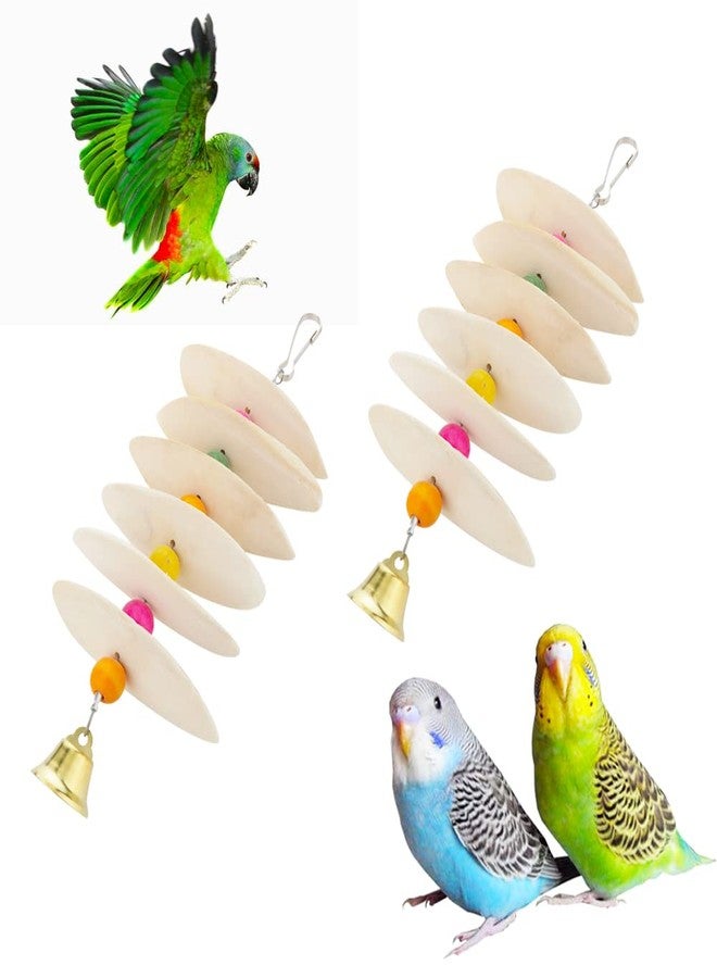 DQITJ 2 Pack Bird Cuttlebone Chew Toy, Natural Calcium Cuddle Bone for Bird Parrot Conure Cockatiel Budgie Sharp Beaks (6 Pcs in a Bunch) - Image 1