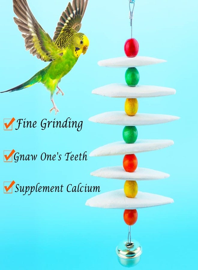 DQITJ 2 Pack Bird Cuttlebone Chew Toy, Natural Calcium Cuddle Bone for Bird Parrot Conure Cockatiel Budgie Sharp Beaks (6 Pcs in a Bunch) - Image 4