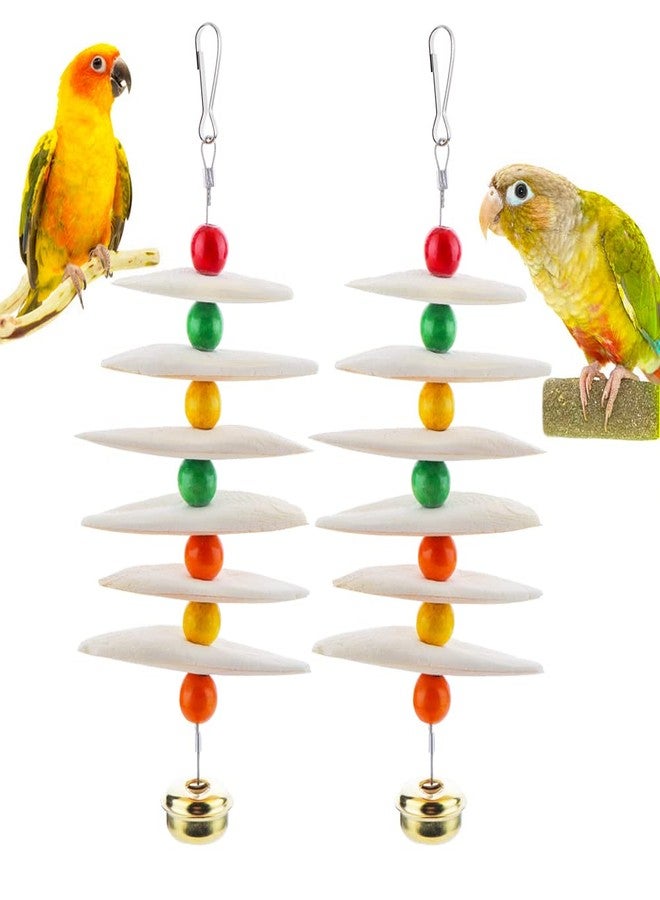 DQITJ 2 Pack Bird Cuttlebone Chew Toy, Natural Calcium Cuddle Bone for Bird Parrot Conure Cockatiel Budgie Sharp Beaks (6 Pcs in a Bunch) - Image 3