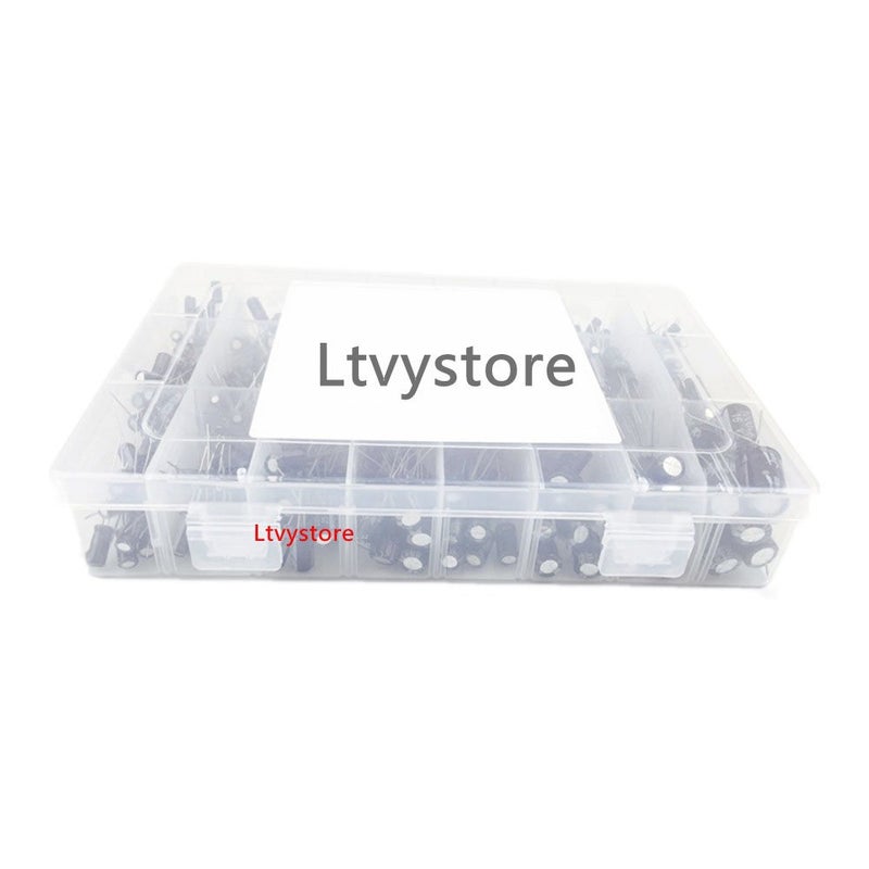 Ltvystore Electrolytic Capacitors Kit, Metal Capacitor Assorted Assortment Box Kit Set of 500-16V 25V 50V Capacitor, Range 0.1uF-1000uF Ltvystore - Image 2