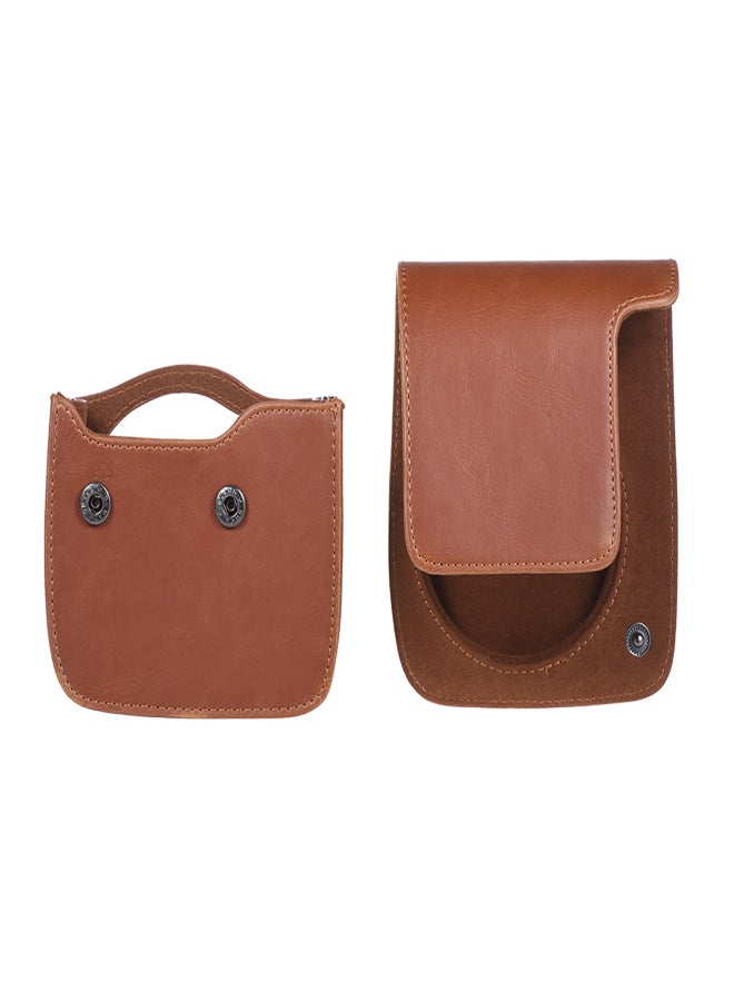 Vintage PU Protective Camera Case Bag Pouch Cover Protector w/ Strap for Fujifilm Instax Mini 90 Instant Film Camera - Image 4