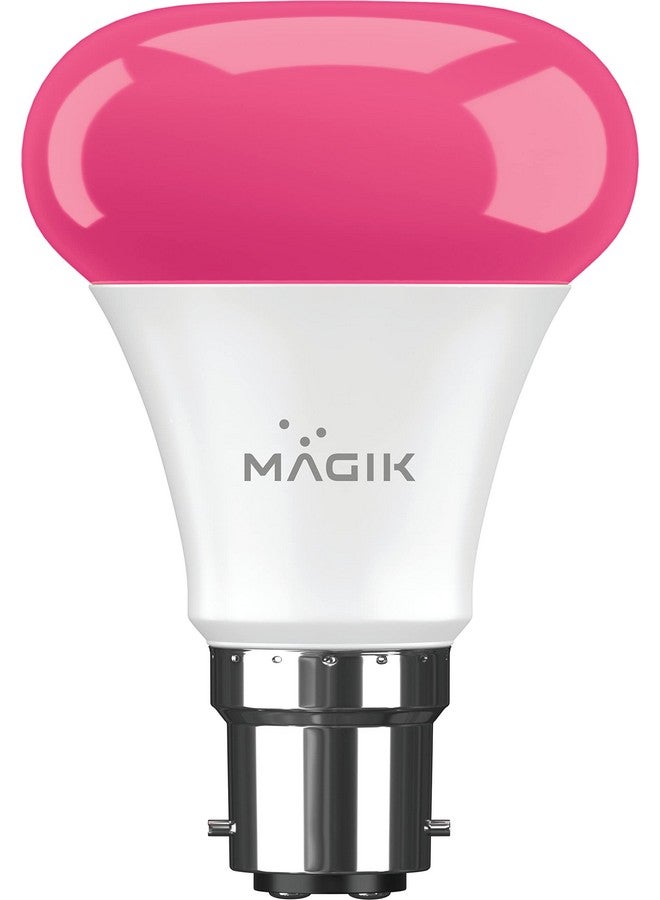 MAGIK Chroma LED Lamp 7W (Pink) B22 bulb | Energy Efficient | Non Dimmable | Upto 4KV Surge Protection - Image 1