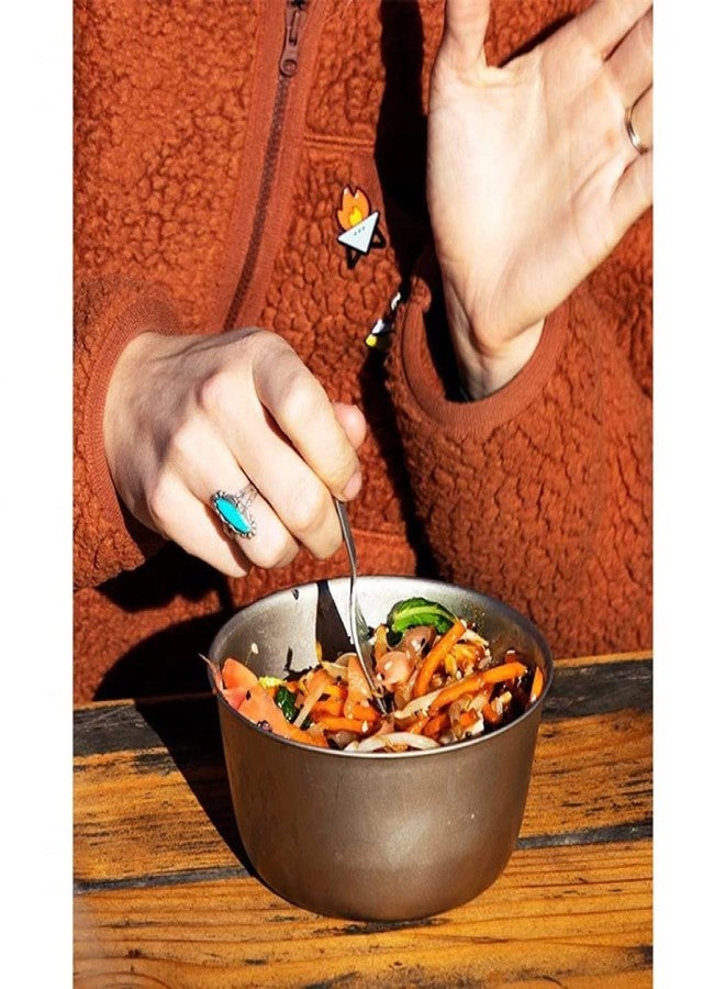 Snow Peak Titanium Trek Bowl, Durable, Lightweight, Outdoor Kitchen Essential, Stackable, Camping, Hiking, Backpacking, 1.9oz - Image 5