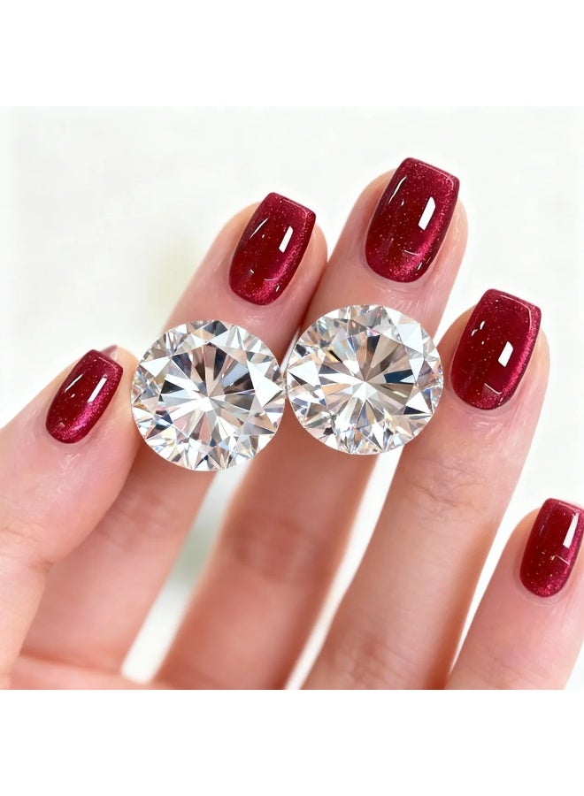 طقم أظافر مضغوطة فاخرة ٢٤ قطعة بلون الياقوت اللامع｜لمعان صالونات احترافي في دقائق｜شكل قصير مربّع｜ثابتة ولا تضرّ بالأظافر｜للحفلات والاستخدام اليومي - Image 3