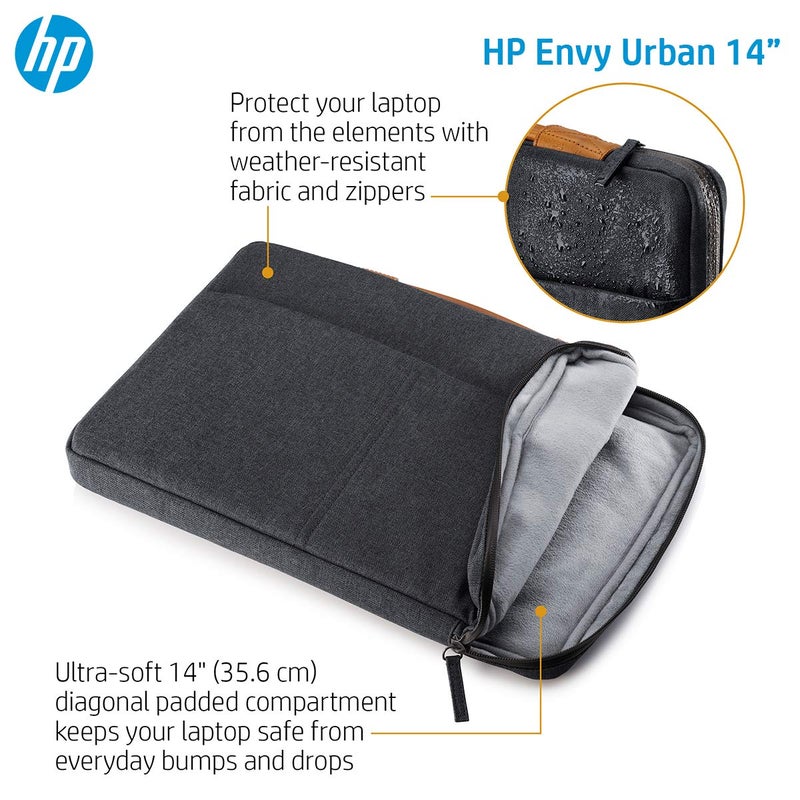HP Envy Urban 14 Inch Sleeve with RFID Blocking Pocket for Notebooks - Image 5