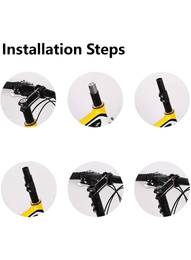 Professional Bike Stem Riser - Aluminum Alloy Handlebar Extender for MTB and Hybrid Bikes (Black) - Image 5