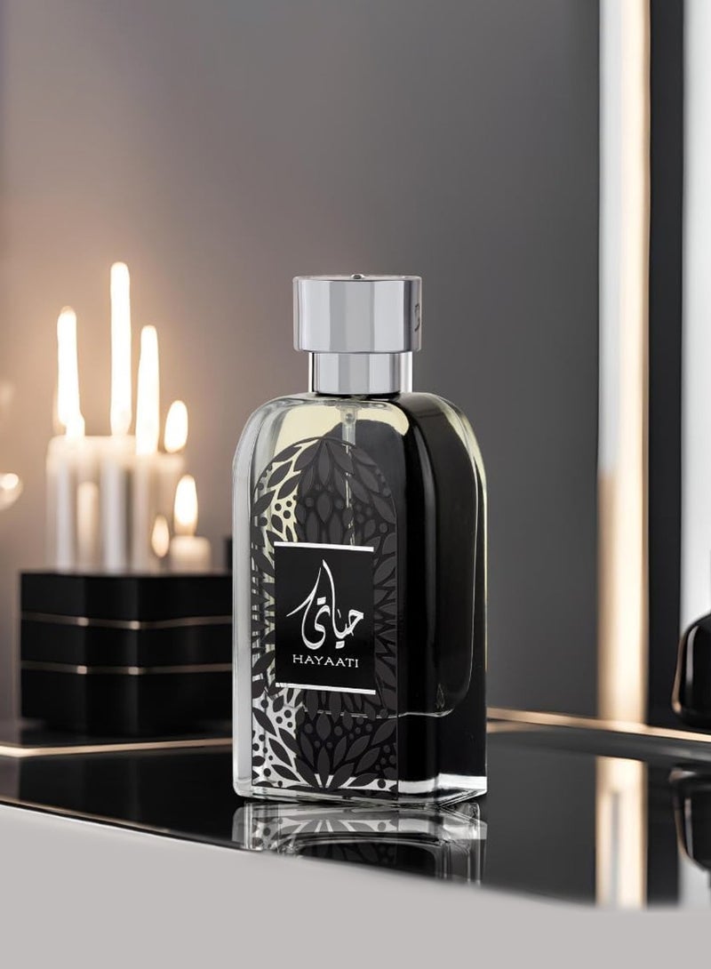 ارض الزعفران عطر حياتي الفاخر للرجال | عطر دافئ وحار وحمضيات يدوم طويلًا للرجال بنفحات العود والباتشولي والجلد | ١٠٠ مل - أو دو بارفان - Image 2