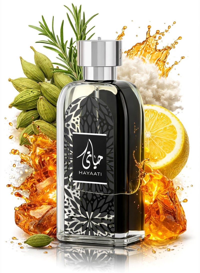 لطافة عطر حياتي الفاخر للرجال | عطر دافئ وحار وحمضيات يدوم طويلًا للرجال بنفحات العود والباتشولي والجلد | ١٠٠ مل - أو دو بارفان - Image 1