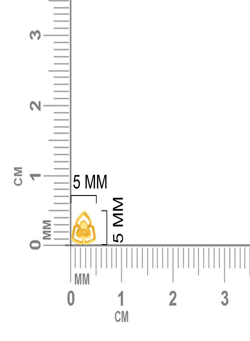 Malabar Gold and Diamonds 22 Karat 916 Purity Screw Nosepin for Women DZNP102Y - Image 4