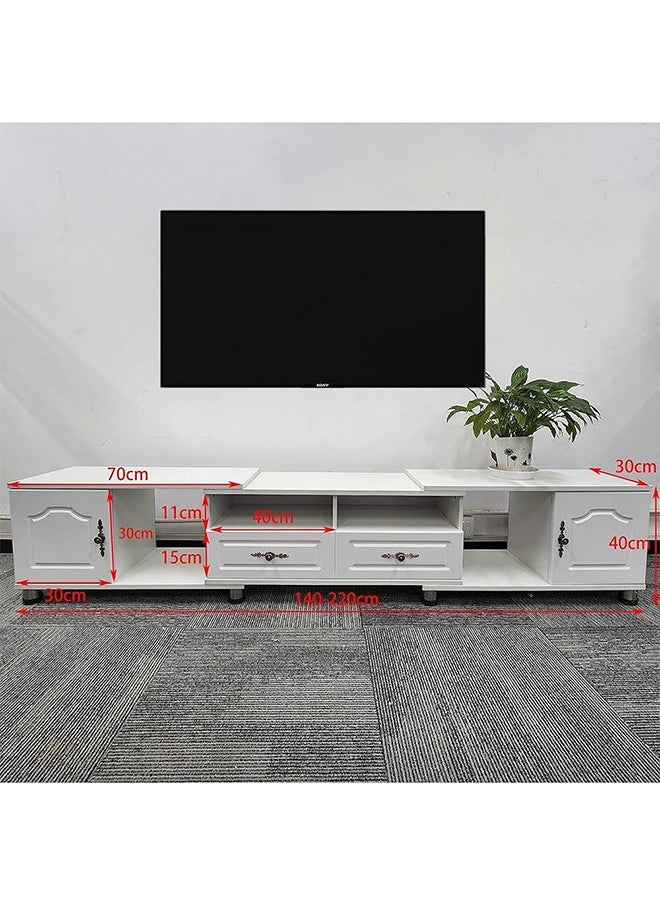 JCB CHIC - Retractable Television Stand, Modern TV Table, Living Room TV Stand with Storage Cabinet, Modern Entertainment Center - Image 1