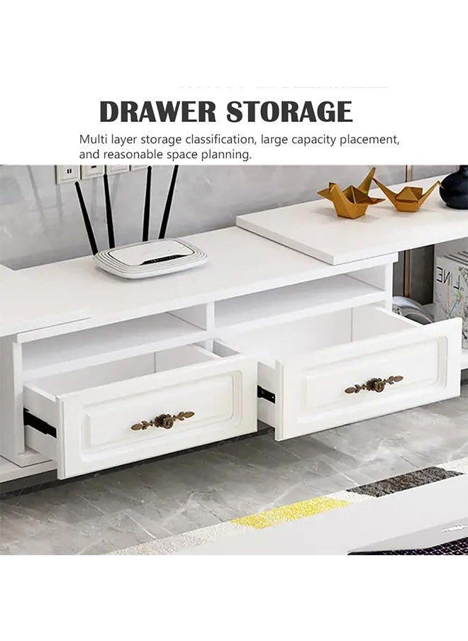 JCB CHIC - Retractable Television Stand, Modern TV Table, Living Room TV Stand with Storage Cabinet, Modern Entertainment Center - Image 1