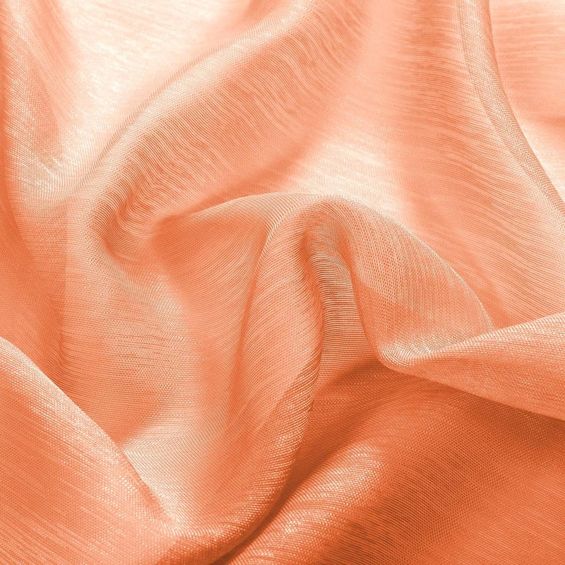 DONREN Orange Sheer Curtains for Bedroom 96 Inch Long Voile Curtain Luxury Soft Textured Sheer Window Drapes 1 Pair - Image 5