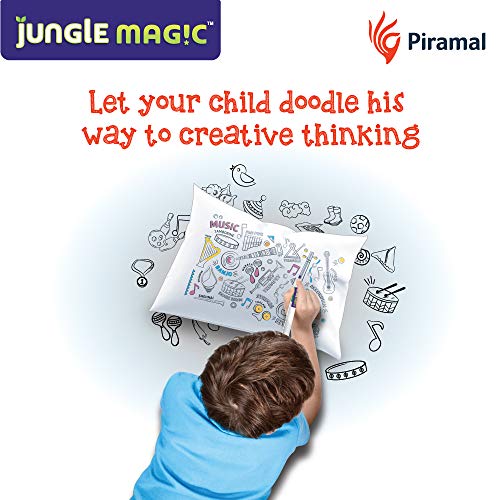 Jungle Magic Doodle Artz Music, White, Cotton - Image 2