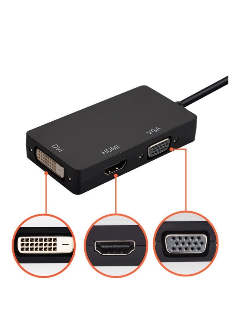 محول منفذ العرض الصغير DP إلى HDMI VGA DVI لجهاز Microsoft Surface Pro 1 2 3 4