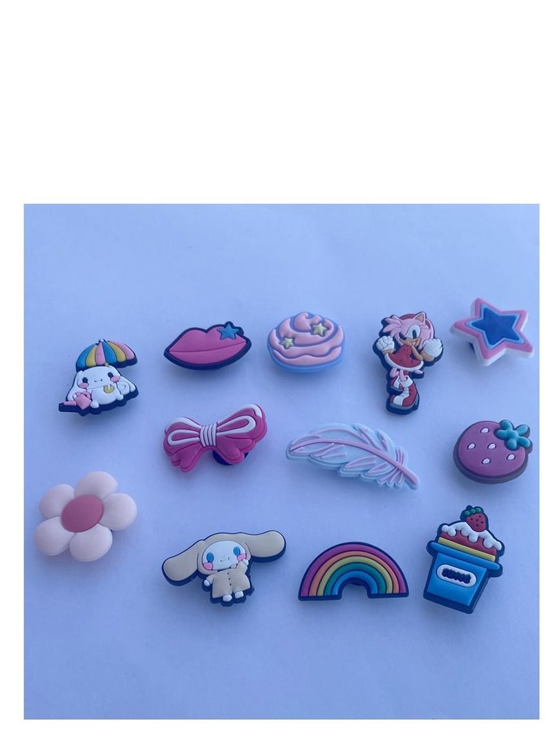 Shoe Decoration Charms, 100 Pcs Random Different Charm for Crocs Hole Buckle Party Favors ​Mini Bracelet Wristband Men Women Kid - Image 2
