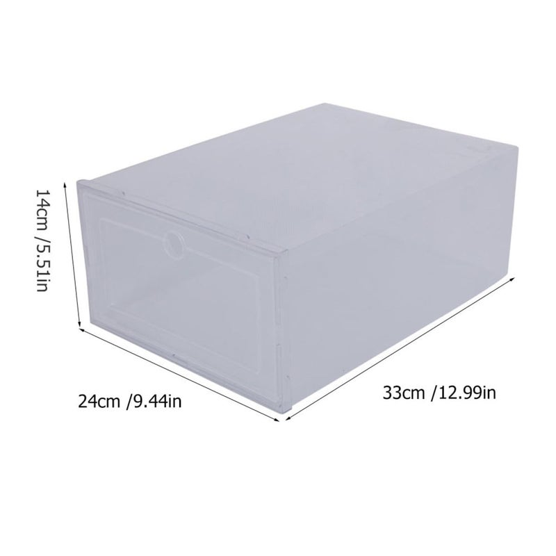 Kichvoe Pp Plastic Shoe Storage Boxes 4pcs Drawer Style Stacked Shoe Organizer For Closet - Image 3