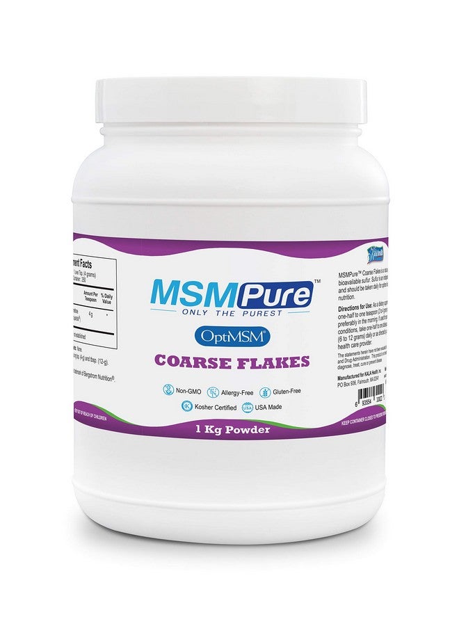 KALA HEALTH MSMPure Coarse MSM Powder Flakes - US-Sourced MSM for Joint Health, Skin Appearance, and Hair & Nail Support - 2.2 lb, Organic Sulfur - Image 1