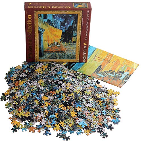 Moruska Cafe Terrace at Night by Vincent Van Gogh Jigsaw Puzzle 1000 Piece Art Puzzles for Adults - Image 5