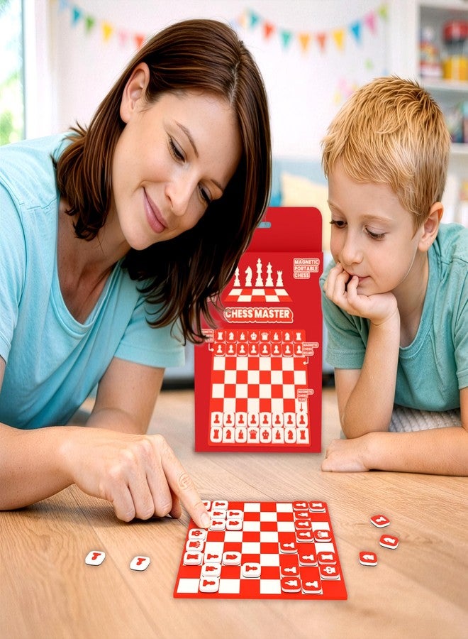Play Panda Magnetic Chess Master Crimson Red Magnetic Chess Board for Kids - Image 3