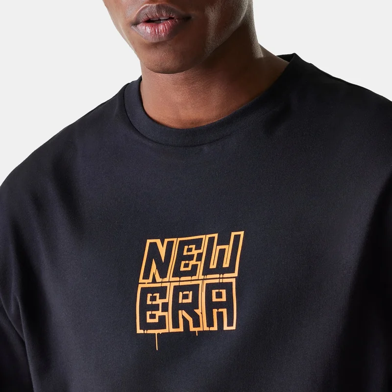 NEW ERA Black Men's Brand Graphic T-Shirt for Men | Best Price UAE