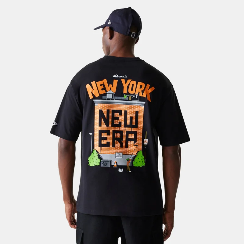 NEW ERA Black Men's Brand Graphic T-Shirt for Men | Best Price UAE